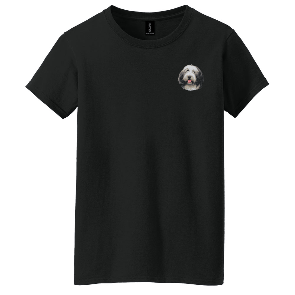Bearded Collie Embroidered Women's T-Shirt