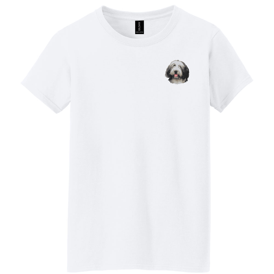 Bearded Collie Embroidered Women's T-Shirt