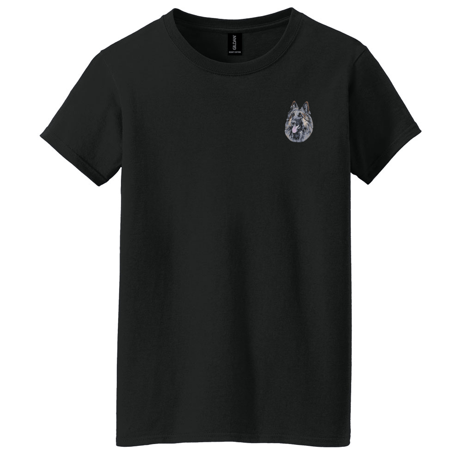 Belgian Tervuren Embroidered Women's T-Shirt