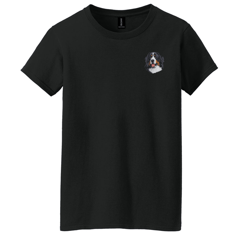 Bernese Mountain Dog Embroidered Women's T-Shirt