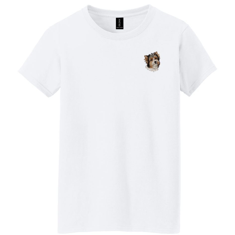 Biewer Terrier Embroidered Women's T-Shirt