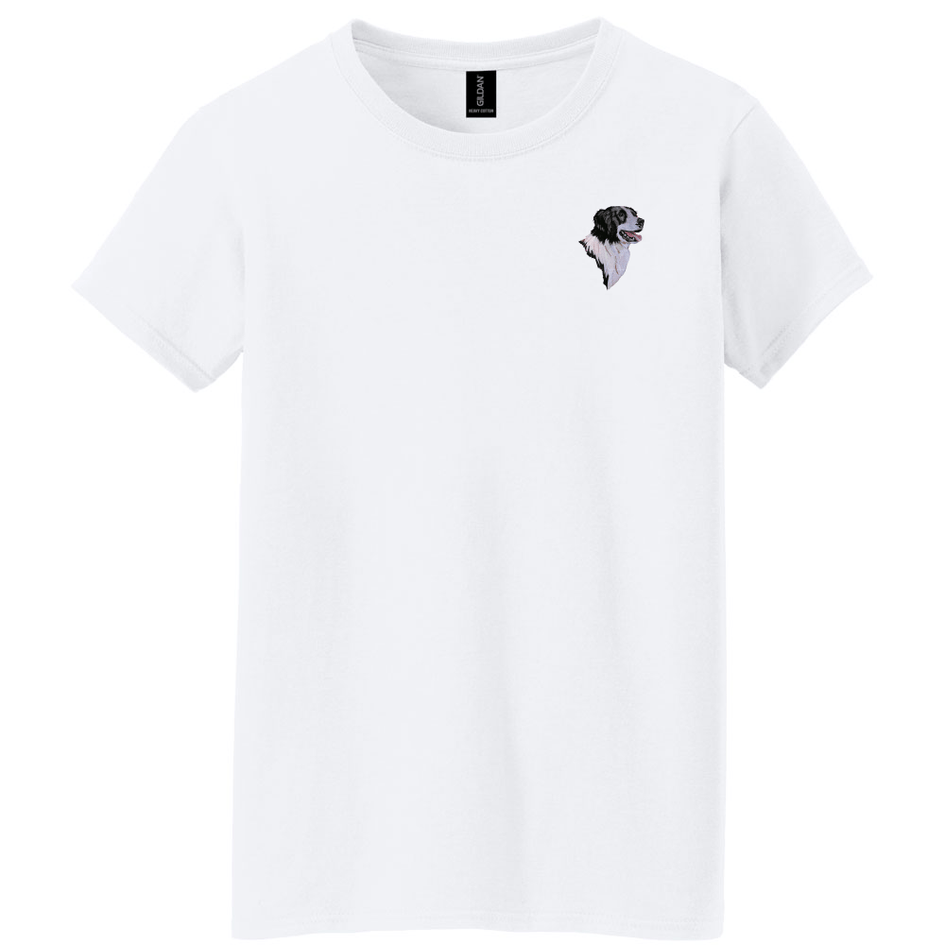 Border Collie Embroidered Women's T-Shirt