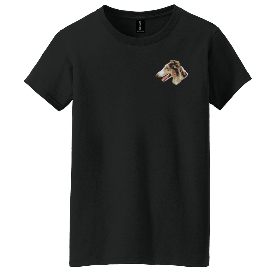 Borzoi Embroidered Women's T-Shirt