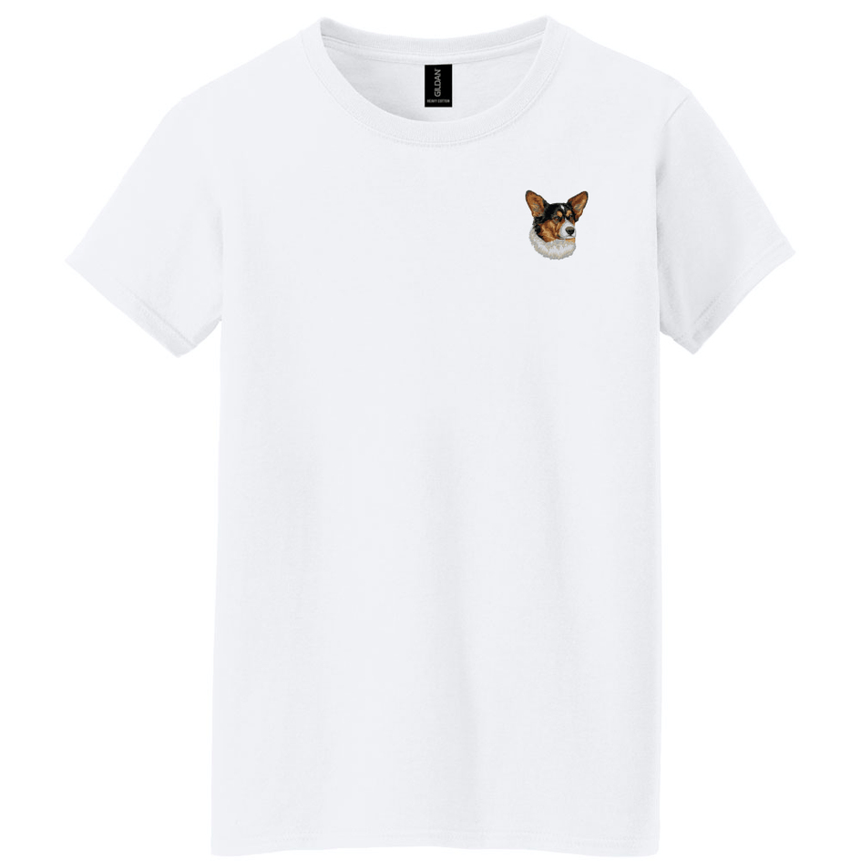 Cardigan Welsh Corgi Embroidered Women's T-Shirt