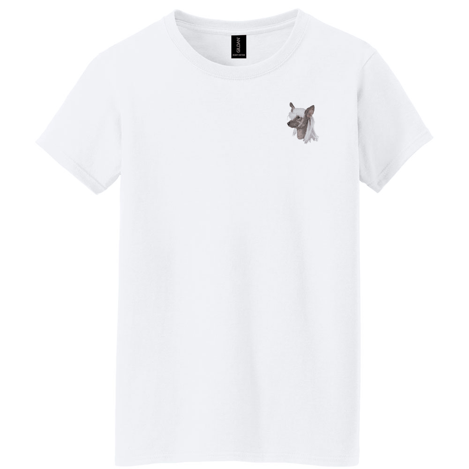 Chinese Crested Embroidered Women's T-Shirt