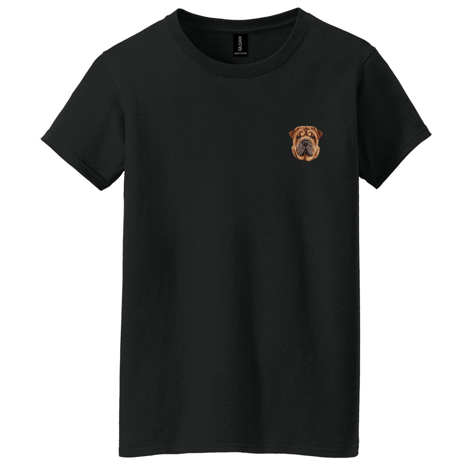 Chinese Shar-Pei Embroidered Women's T-Shirt