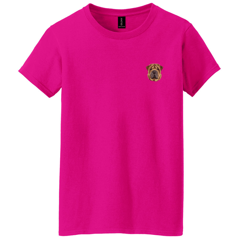 Chinese Shar-Pei Embroidered Women's T-Shirt