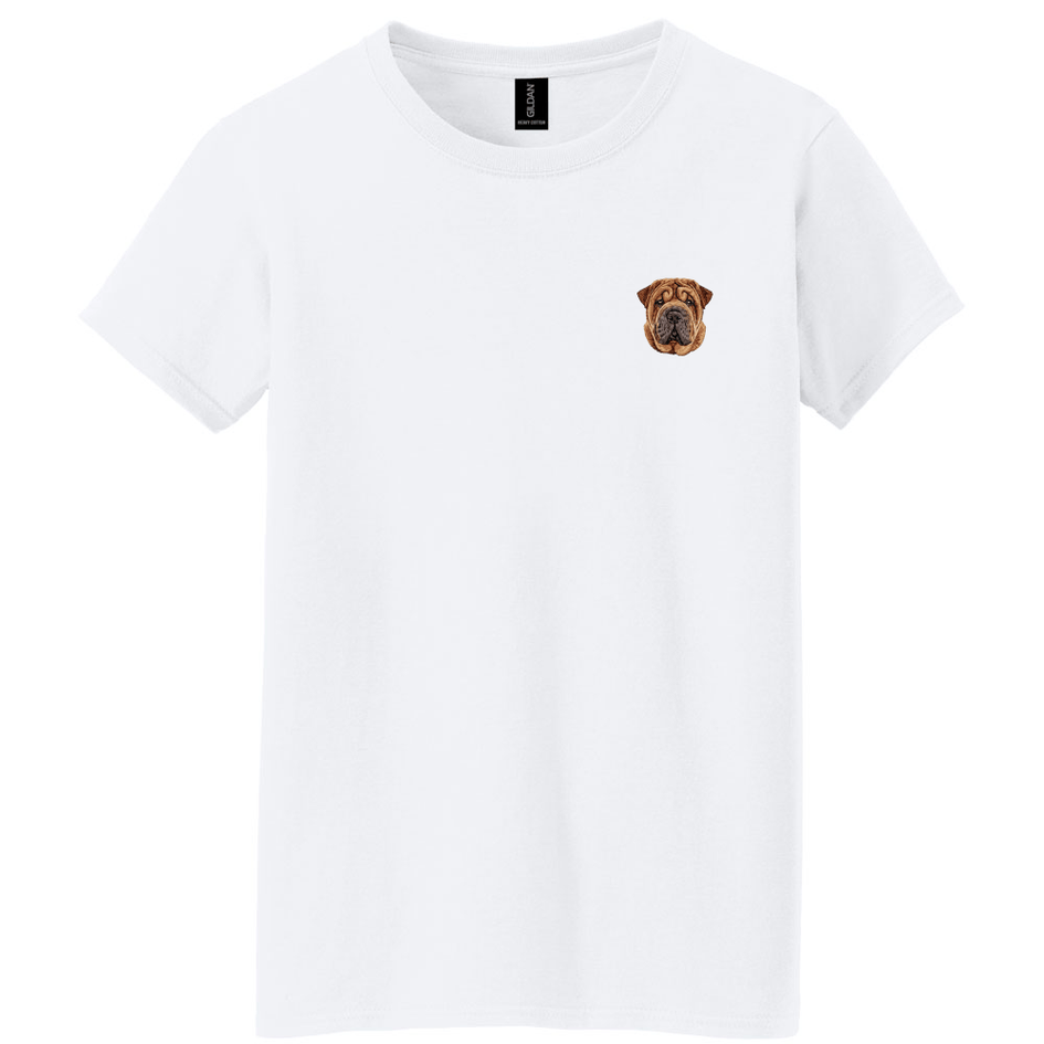 Chinese Shar-Pei Embroidered Women's T-Shirt