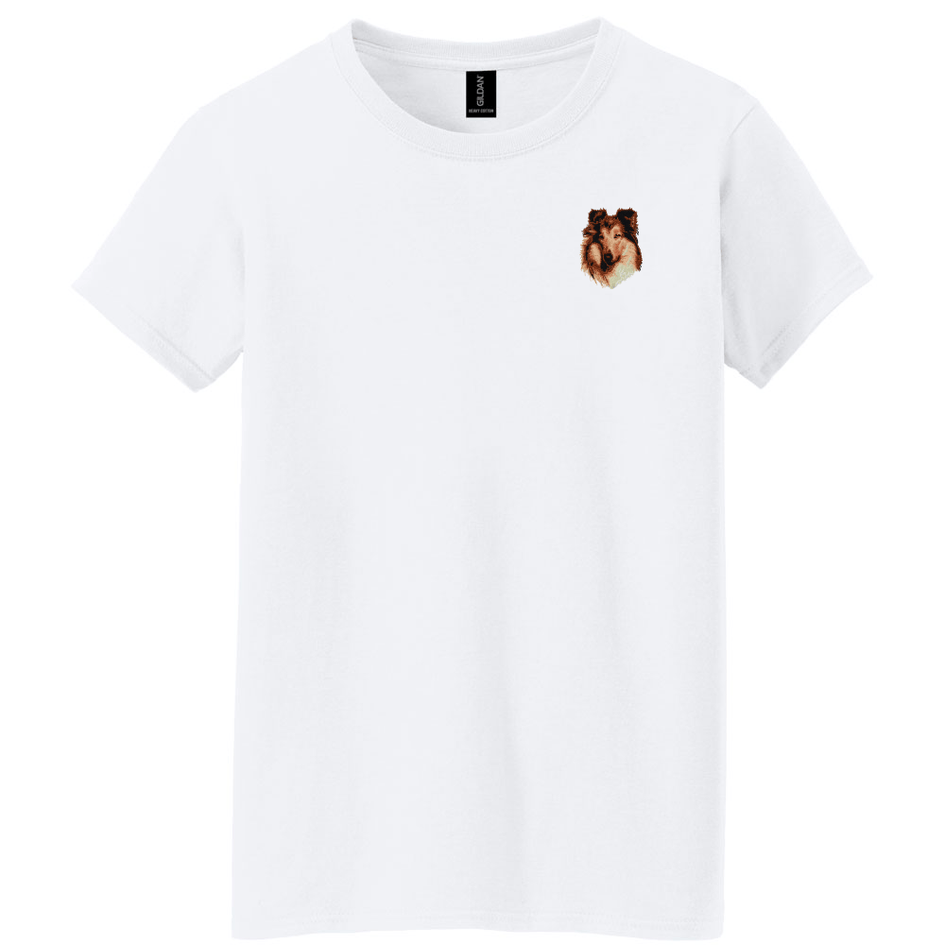 Collie Embroidered Women's T-Shirt