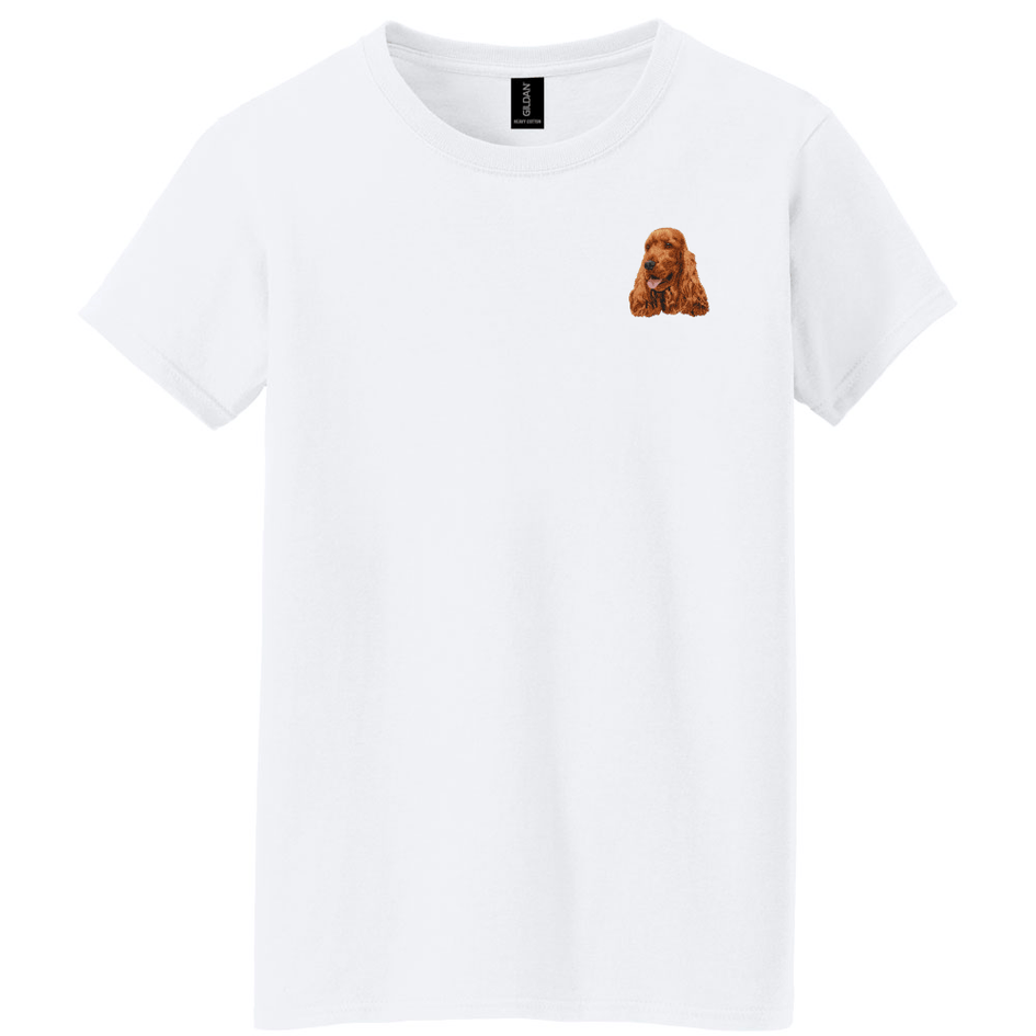English Cocker Spaniel Embroidered Women's T-Shirt