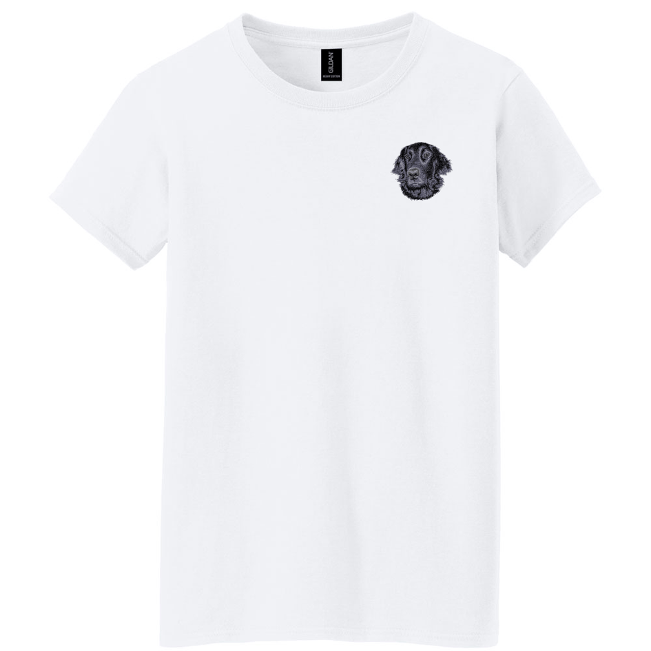 Flat-Coated Retriever Embroidered Women's T-Shirt