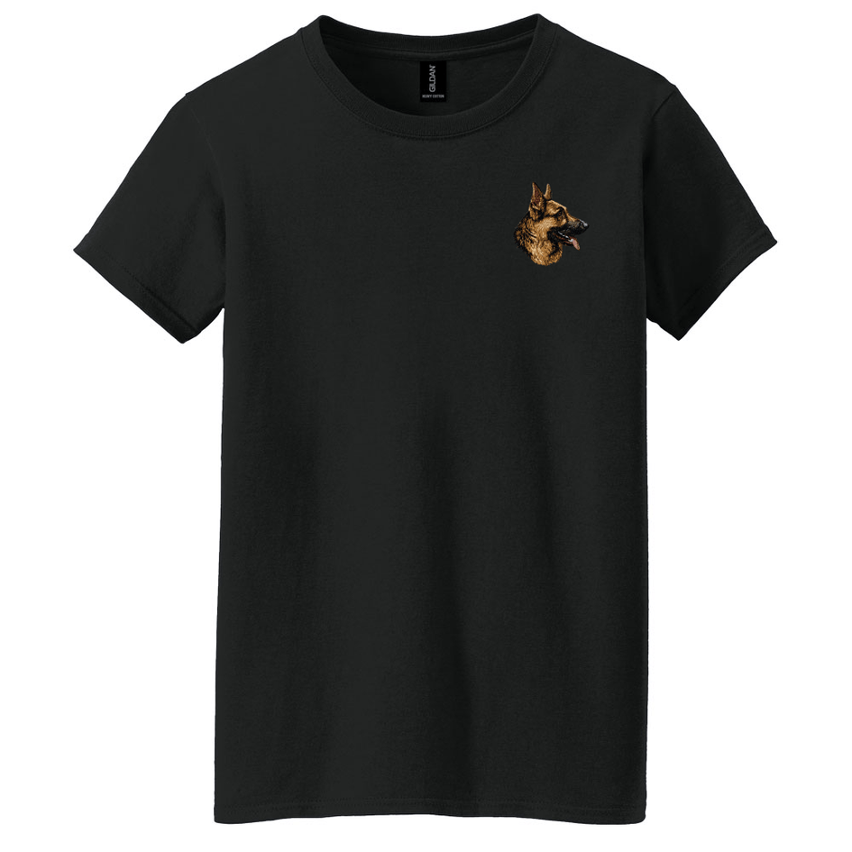 German Shepherd Dog Embroidered Women's T-Shirt