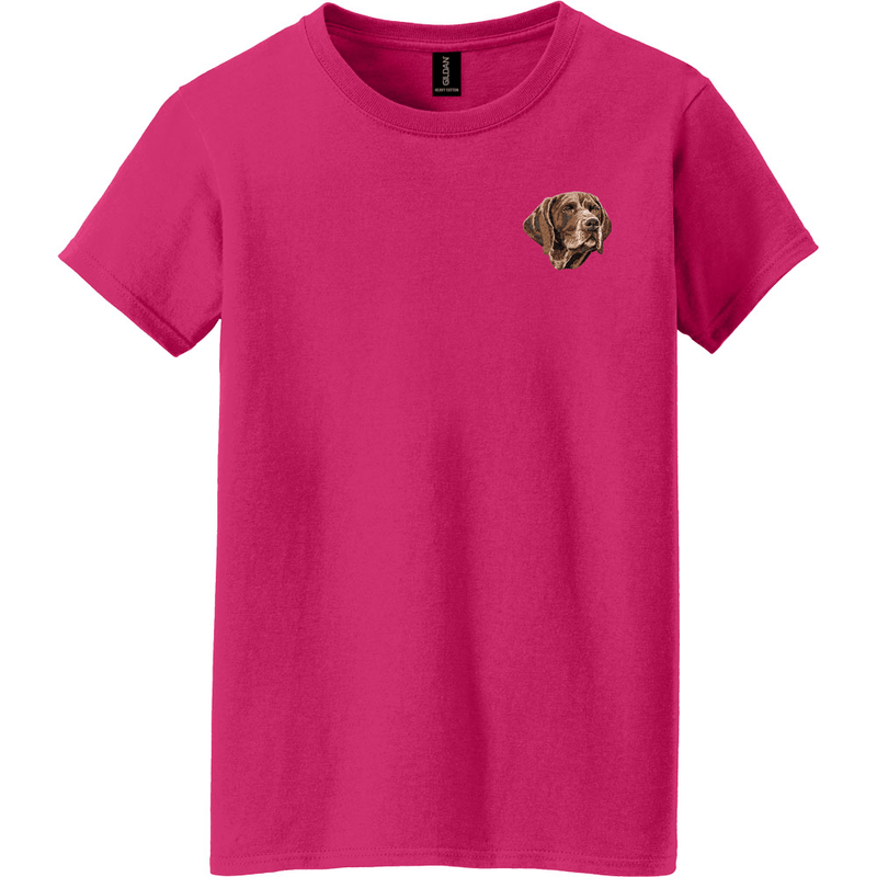 German Wirehaired Pointer Embroidered Women's T-Shirt