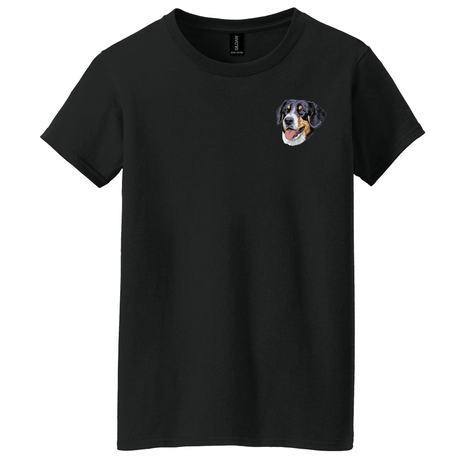 Greater Swiss Mountain Dog Embroidered Women's T-Shirt