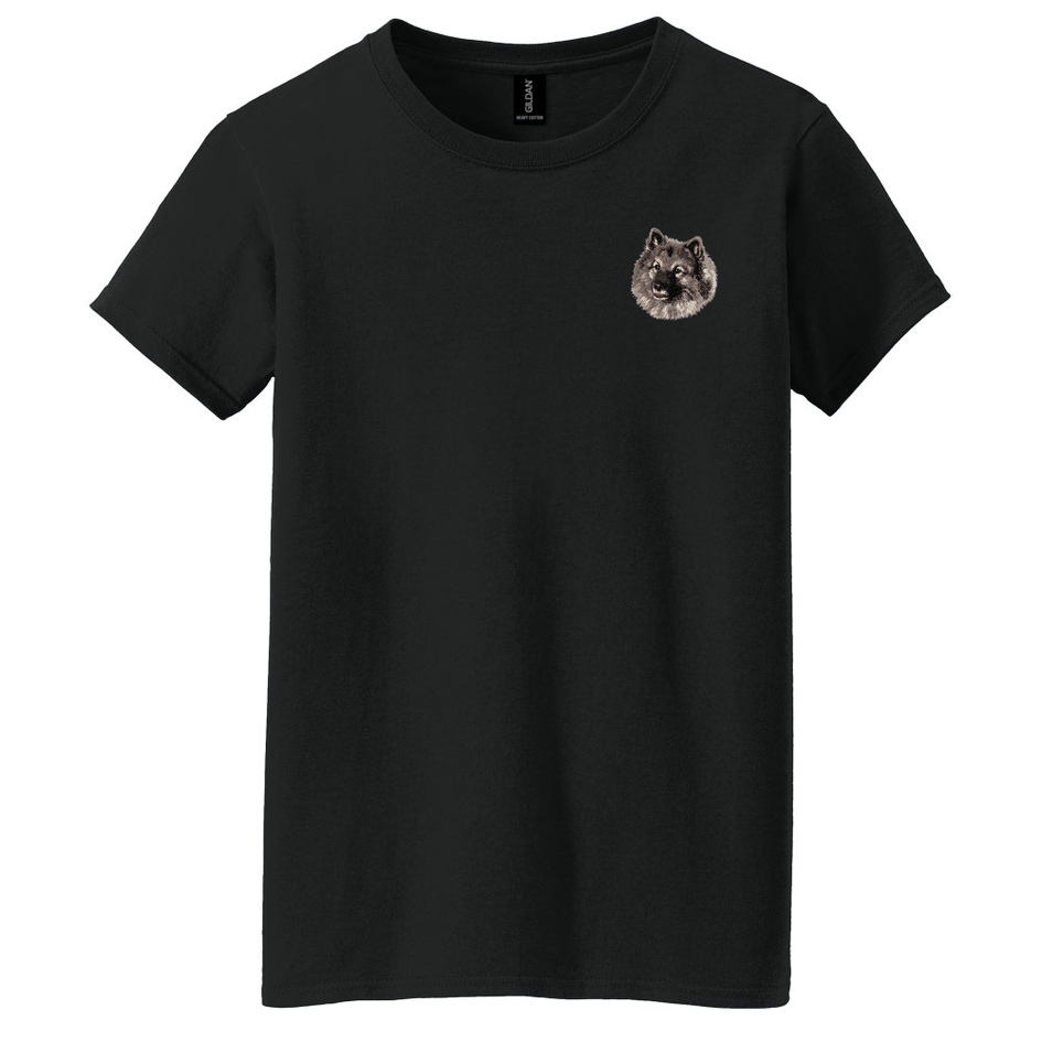 Keeshond Embroidered Women's T-Shirt