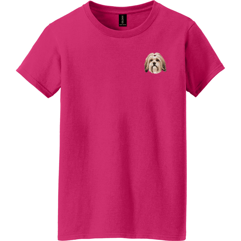 Lhasa Apso Embroidered Women's T-Shirt