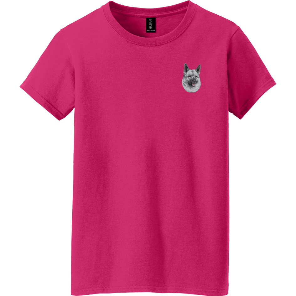 Norwegian Elkhound Embroidered Women's T-Shirt