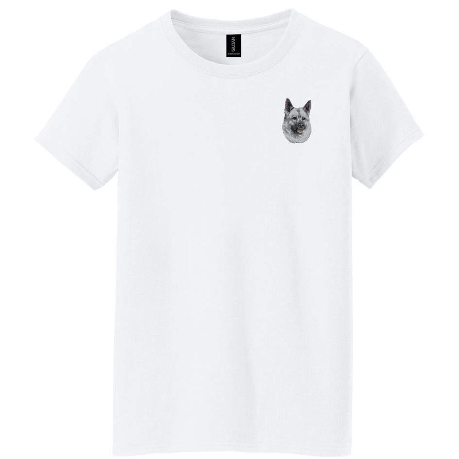 Norwegian Elkhound Embroidered Women's T-Shirt