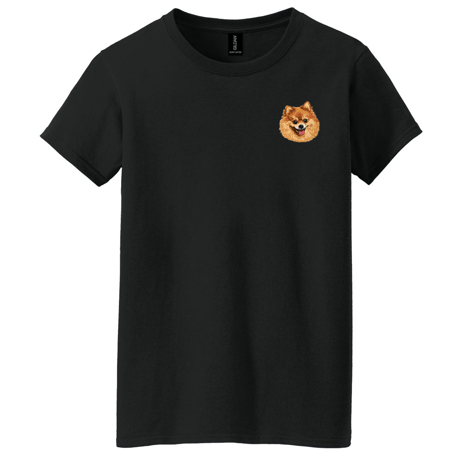 Pomeranian Embroidered Women's T-Shirt