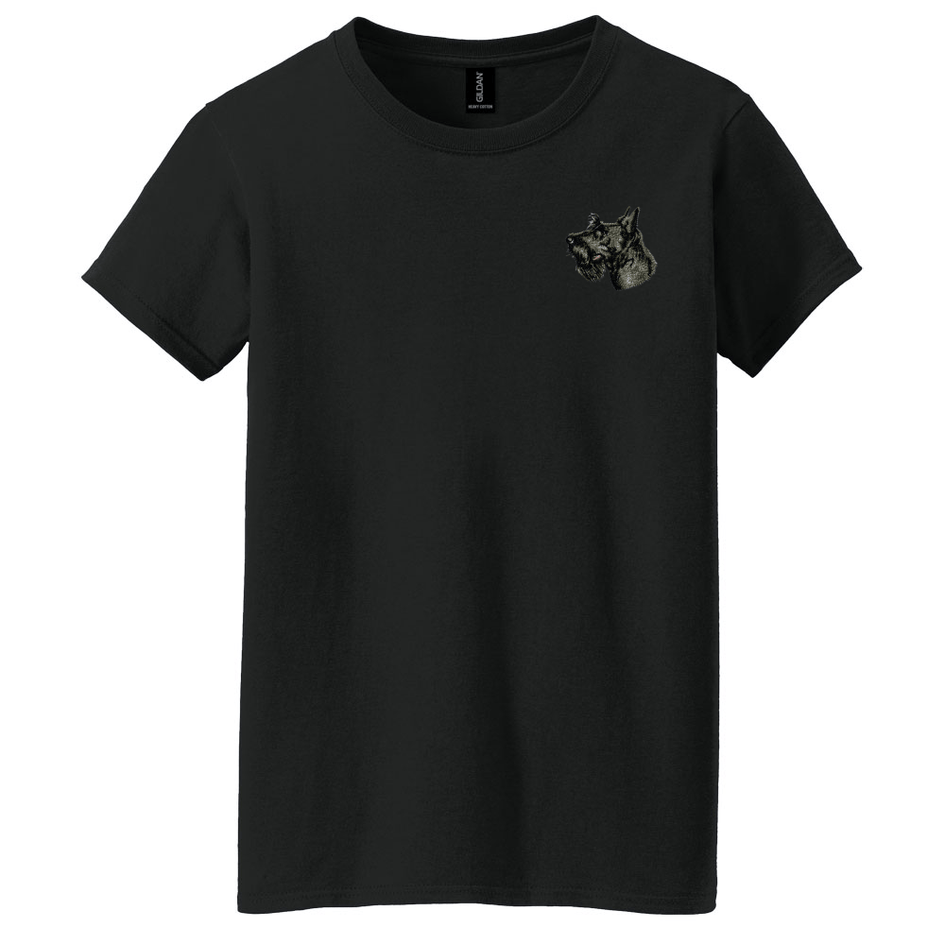 Scottish Terrier Embroidered Women's T-Shirt