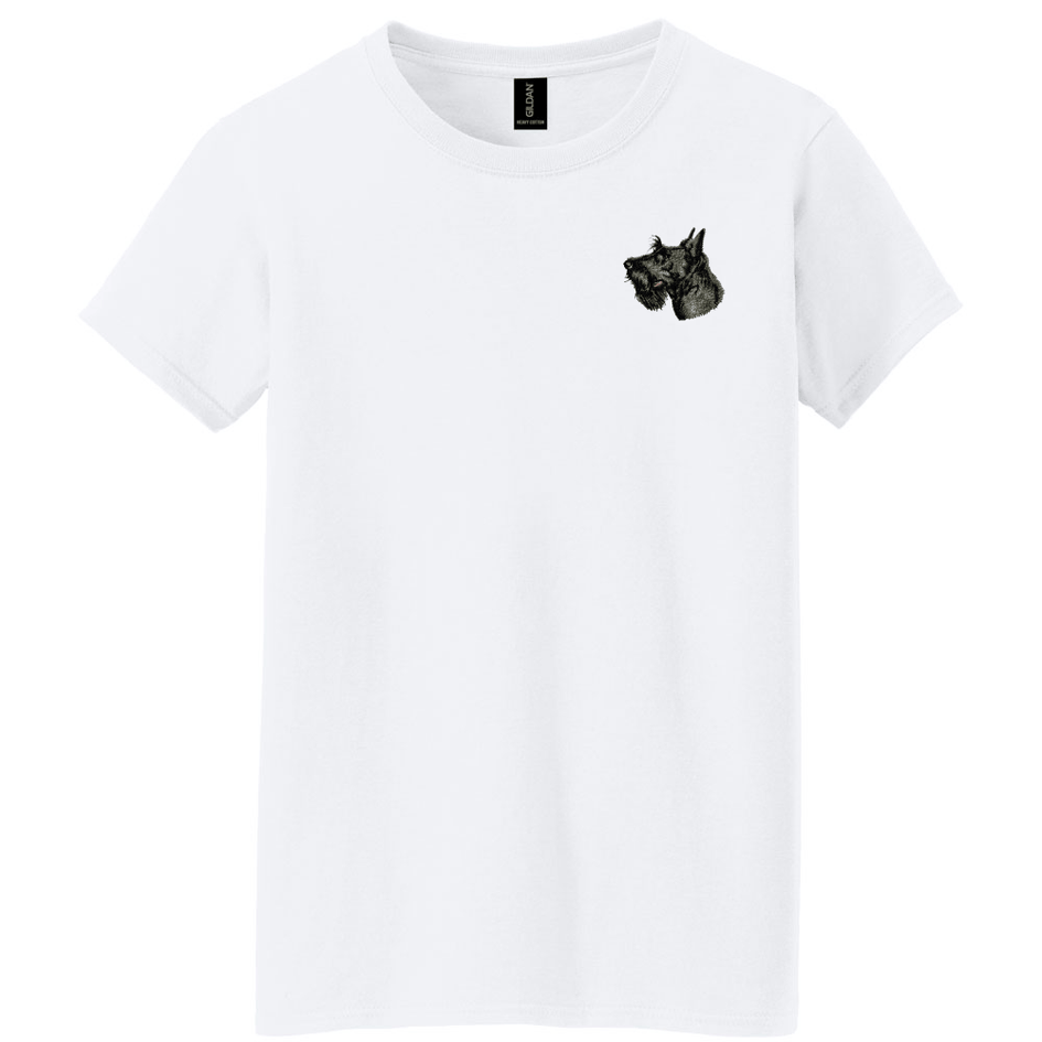 Scottish Terrier Embroidered Women's T-Shirt