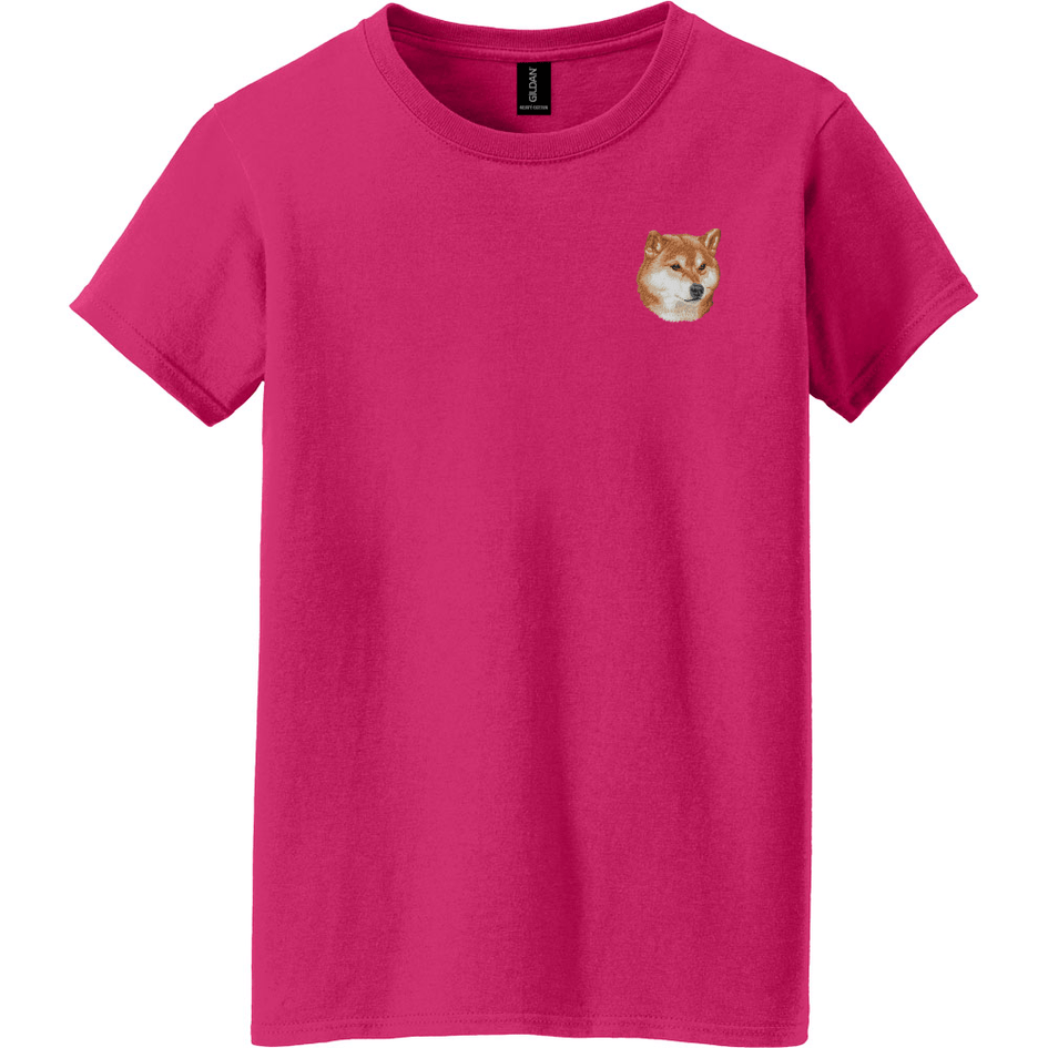 Shiba Inu Embroidered Women's T-Shirt