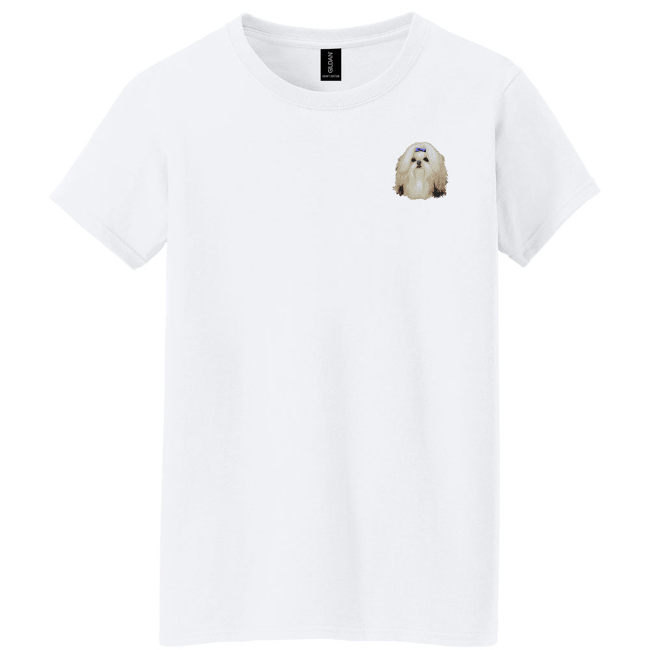 Shih Tzu Embroidered Women's T-Shirt