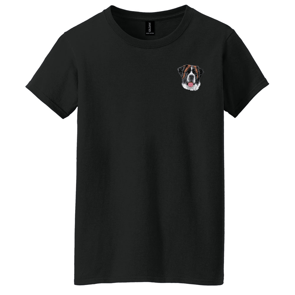 Saint Bernard Embroidered Women's T-Shirt