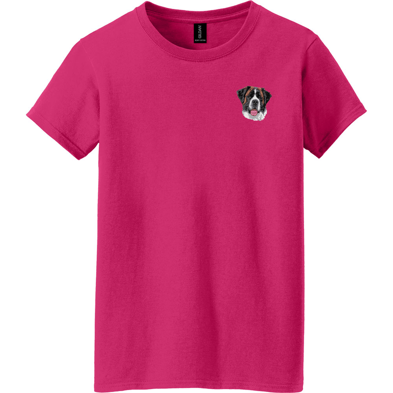 Saint Bernard Embroidered Women's T-Shirt