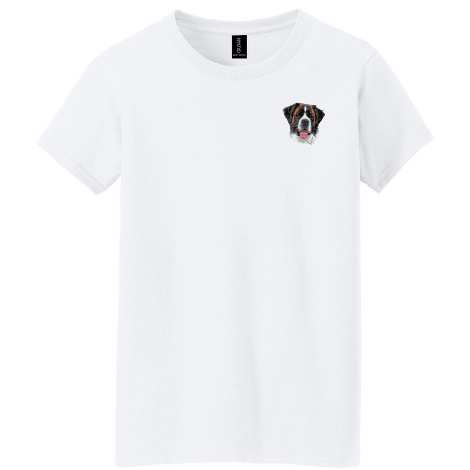 Saint Bernard Embroidered Women's T-Shirt