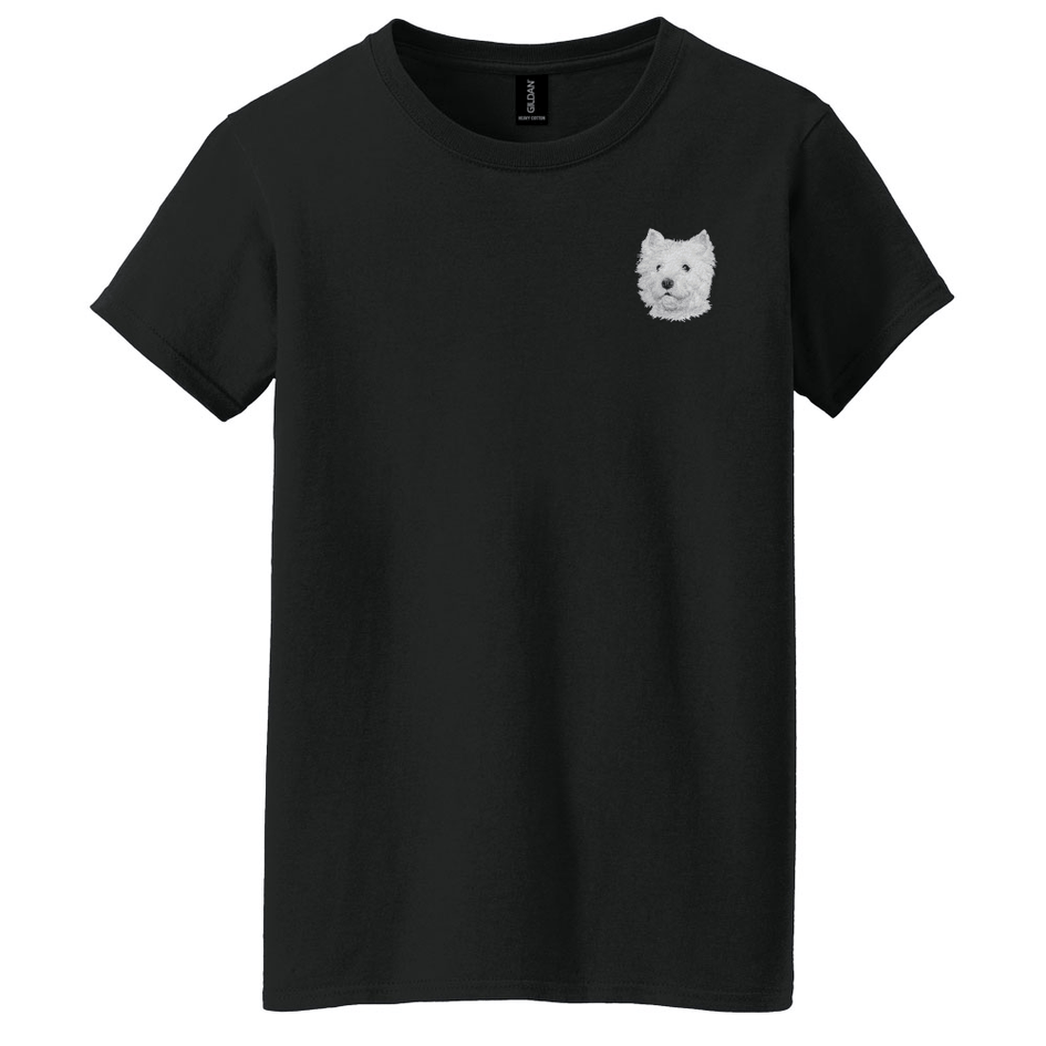 West Highland White Terrier Embroidered Women's T-Shirt