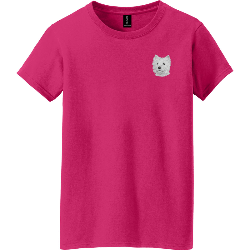West Highland White Terrier Embroidered Women's T-Shirt