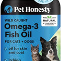 PetHonesty Omega 3 Fish Oil Supplement for Dogs & Cats (32oz), Wild Caught Omega 3 Fish Oil for Skin and Coat Health, Supports Shedding, Skin & Coat, Immunity, Joint, Brain & Heart, EPA + DHA