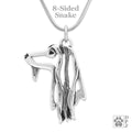 Afghan Hound Necklace in Sterling Silver