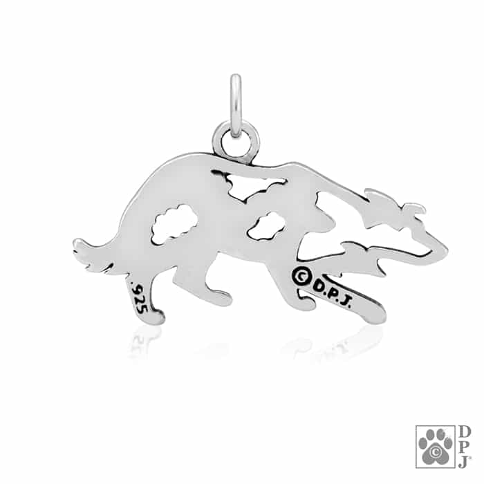 Border Collie Crouch w/Sheep, Body, Pendant
