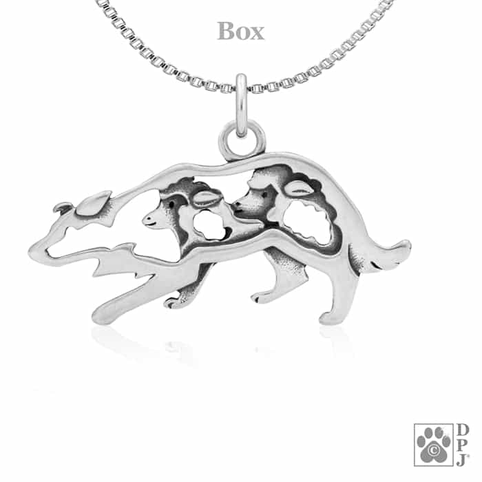 Border Collie Crouch w/Sheep, Body, Pendant