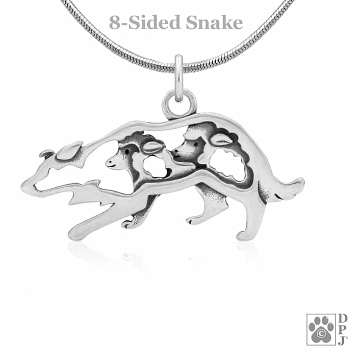 Border Collie Crouch w/Sheep, Body, Pendant