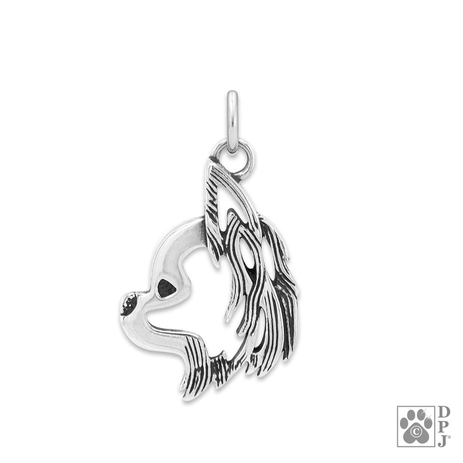 Chihuahua Longhaired Necklace, Head