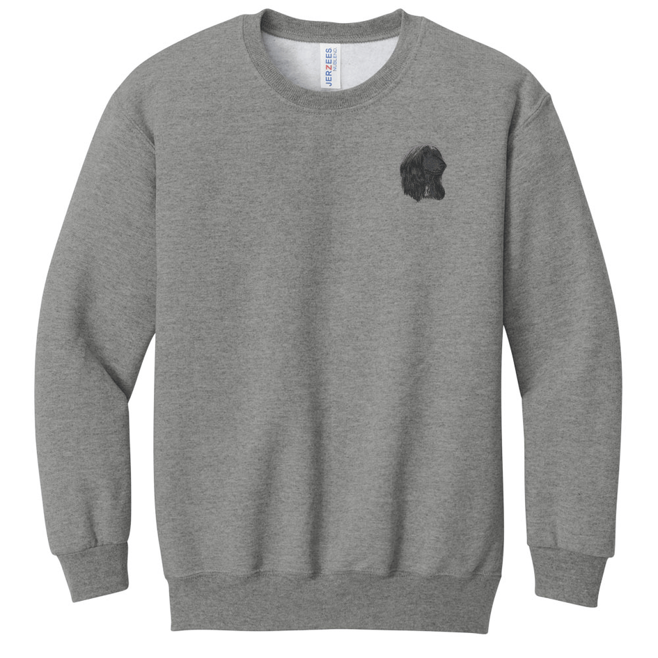Afghan Hound Embroidered Youth Crewneck Sweatshirt