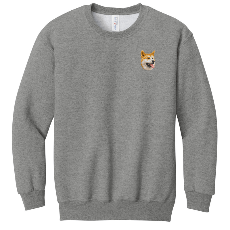 Akita Embroidered Youth Crewneck Sweatshirt
