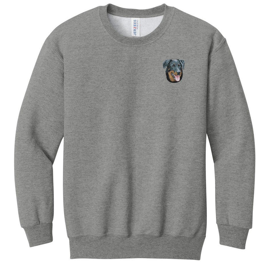 Beauceron Embroidered Youth Crewneck Sweatshirt