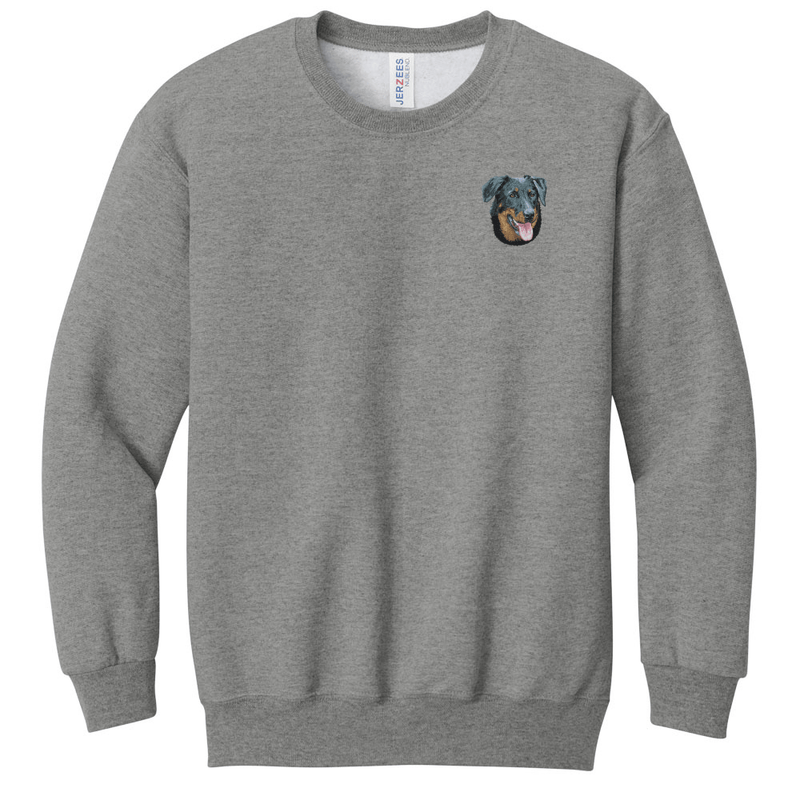 Beauceron Embroidered Youth Crewneck Sweatshirt