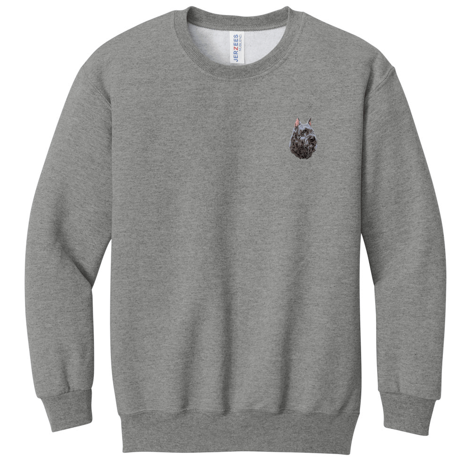 Bouvier des Flandres Embroidered Youth Crewneck Sweatshirt