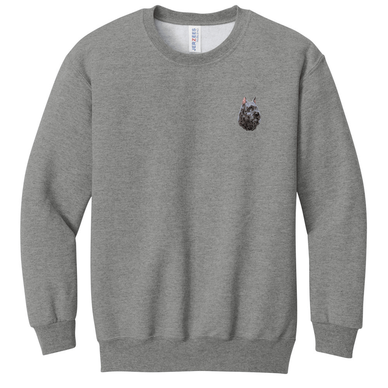 Bouvier des Flandres Embroidered Youth Crewneck Sweatshirt