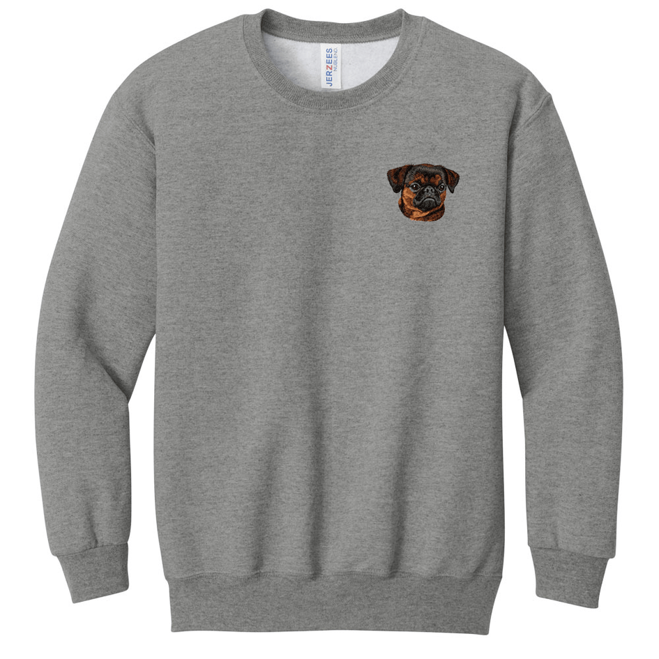Brussels Griffon Embroidered Youth Crewneck Sweatshirt