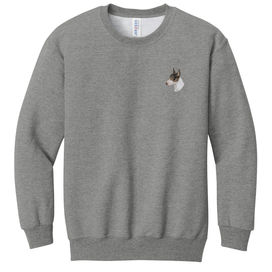 Bull Terrier Embroidered Youth Crewneck Sweatshirt