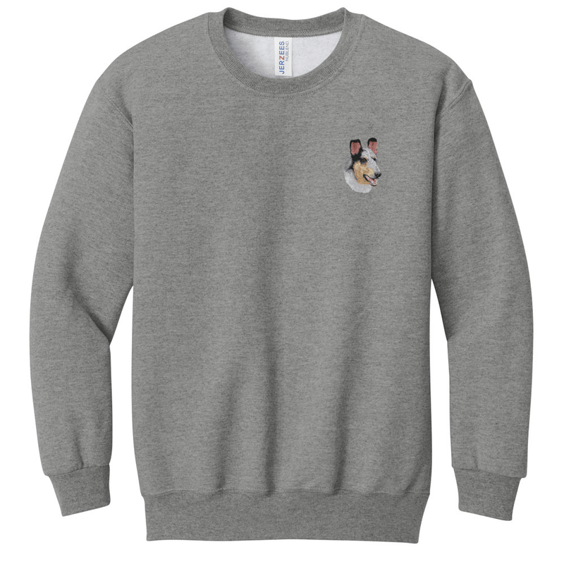 Collie Embroidered Youth Crewneck Sweatshirt