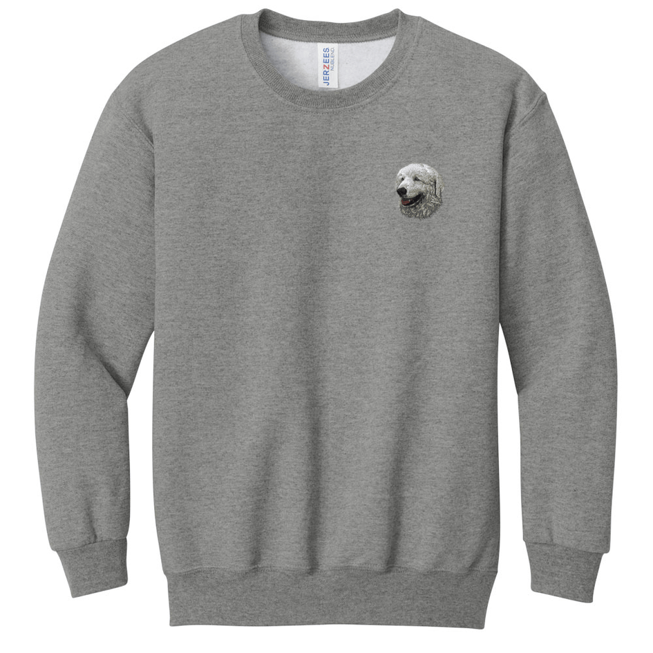 Kuvasz Embroidered Youth Crewneck Sweatshirt