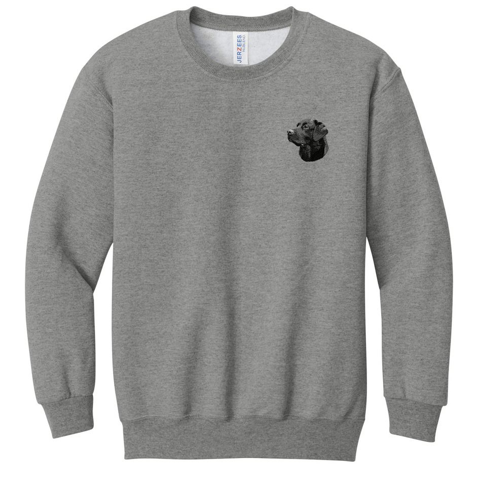 Labrador Retriever Embroidered Youth Crewneck Sweatshirt