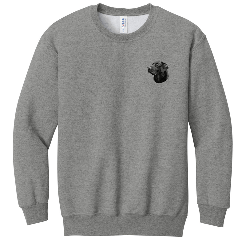 Labrador Retriever Embroidered Youth Crewneck Sweatshirt